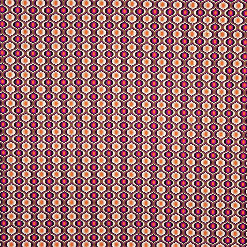 Crêpe Polyester Géométrique Oeil Rose - Ribes y Casals