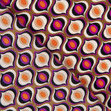 Crêpe Polyester Géométrique Oeil Rose - Ribes y Casals