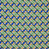 Polyester Crêpe Fleur Géométrique Bleu - Ribes y Casals