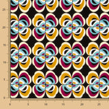 Crêpe Polyester Fleur Géométrique Ocre - Ribes y Casals