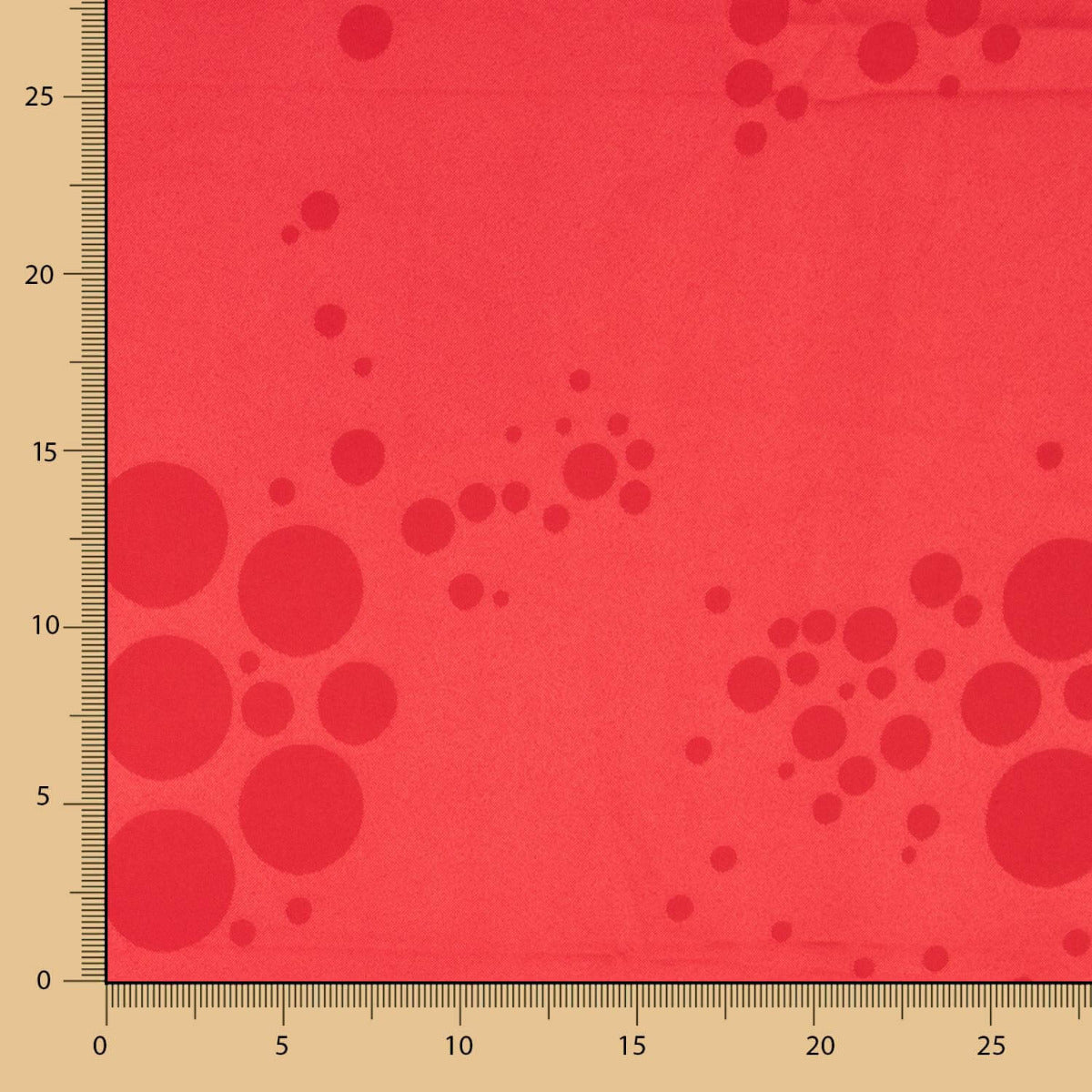 Jacquard Stretch Rouge Multi Pois - Ribes y Casals