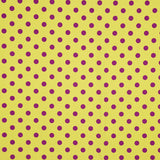 Gabardine Élastique Pois 17mm Lime-Bougainvillea - Ribes y Casals
