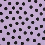 Retal Crepe Lunares Negro Malva 33mm 100x145 cm - Ribes y Casals