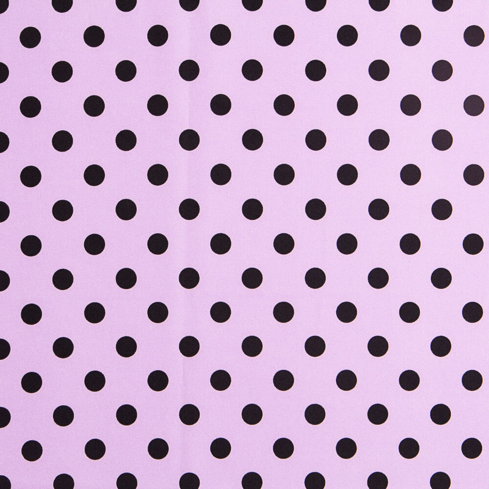 Sergé Burlington Pois Mauve Noir - Ribes y Casals