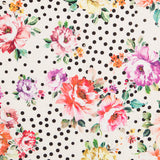 Bi-stretch Cretonne Pois Blancs Rouges - Ribes y Casals