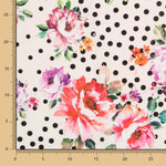 Bi-stretch Cretonne Pois Blancs Rouges - Ribes y Casals