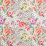 Bi-stretch Cretonne Pois Blancs Rouges - Ribes y Casals