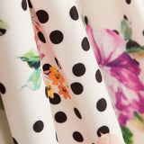 Bi-stretch Cretonne Pois Blancs Rouges - Ribes y Casals