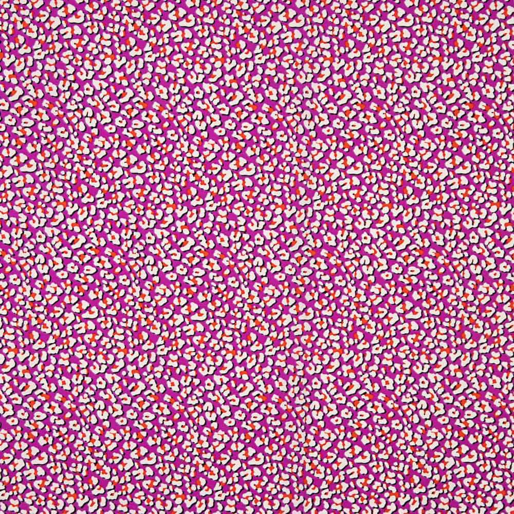 Crêpe Polyester Léopard Rose - Ribes y Casals