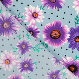 Crêpe Marguerite Pois Aigue-Marine - Ribes y Casals