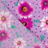 Crêpe Mauve Marguerite Pois Mauve - Ribes y Casals