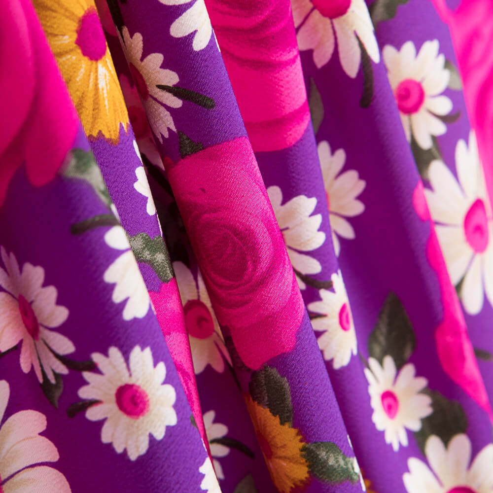 Crêpe Rose Marguerite Fuchsia - Ribes y Casals