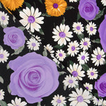 Crêpe Mauve Marguerite et Rose - Ribes y Casals