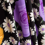 Crêpe Mauve Marguerite et Rose - Ribes y Casals