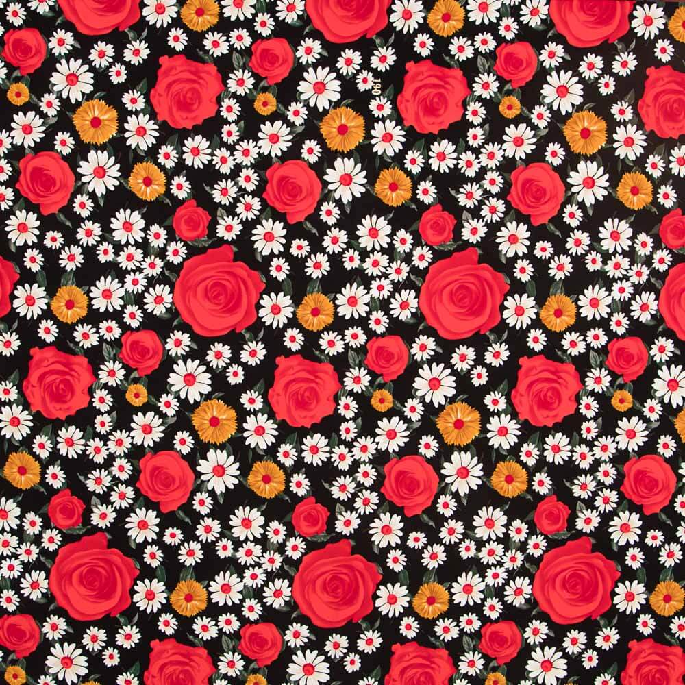 Crêpe Rouge Marguerite et Rose - Ribes y Casals