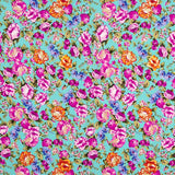 Nita Turquoise Polyester Cretonne Cretonne - Ribes y Casals