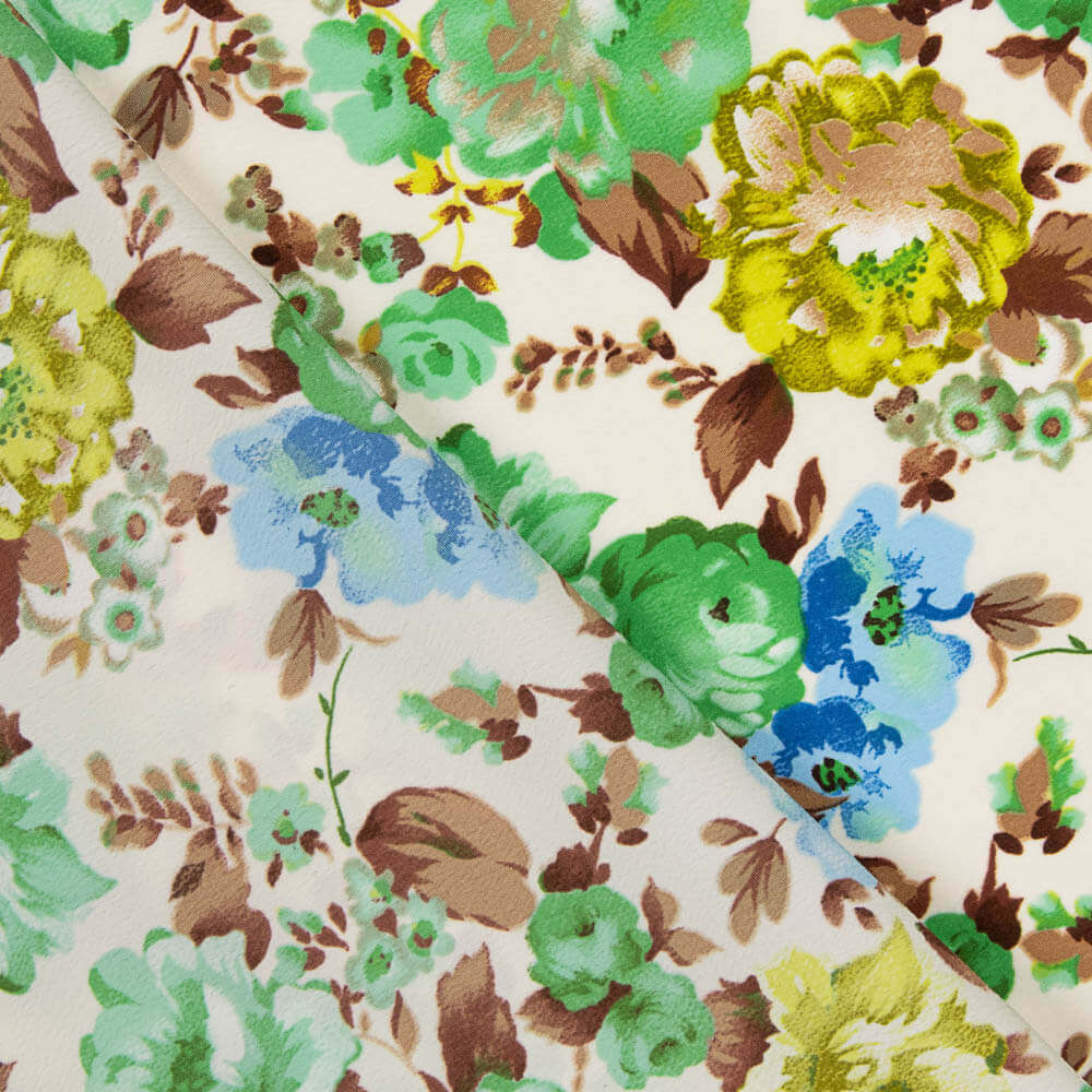 Cretonne en polyester vert Nita Cretonne - Ribes y Casals