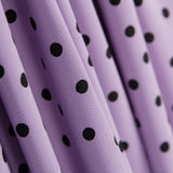 Crêpe Pois Mauve 7cm Noir - Ribes y Casals