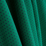 Gabardine Elastique Pois 3mm Vert-Bougainvillea - Ribes y Casals