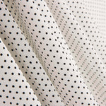 Gabardine Elastique Pois 3mm Blanc-Noir - Ribes y Casals