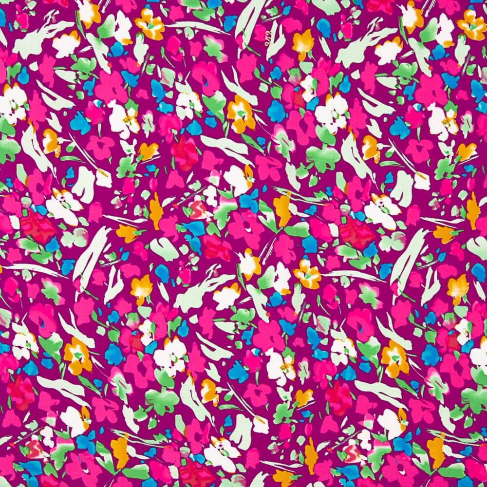 Crêpe Polyester Fleur Orchidée Dreia - Ribes y Casals