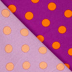 Gabardine Stretch Pois 17mm Bougainvillea-Orange - Ribes y Casals