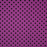 Gabardine Stretch Pois 17mm Bougainvillea-Noir - Ribes y Casals