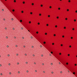 Gabardine Elastique Pois 3mm Rouge-Noir - Ribes y Casals