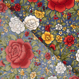 Crêpe Polyester Royal Cretonne Bleu Foncé - Ribes y Casals