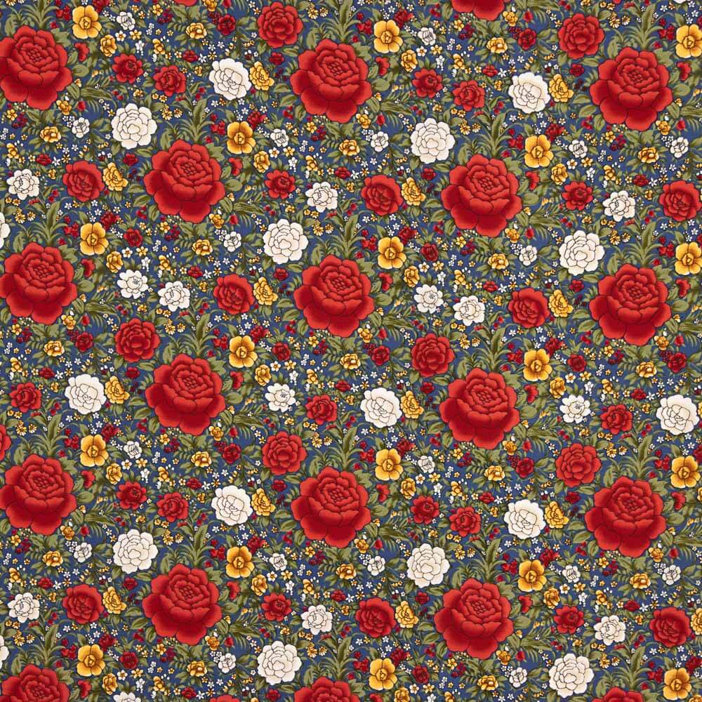 Crêpe Polyester Royal Cretonne Bleu Foncé - Ribes y Casals