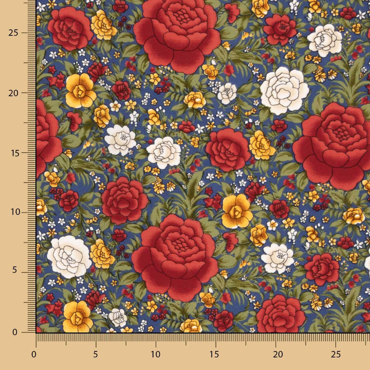 Crêpe Polyester Royal Cretonne Bleu Foncé - Ribes y Casals