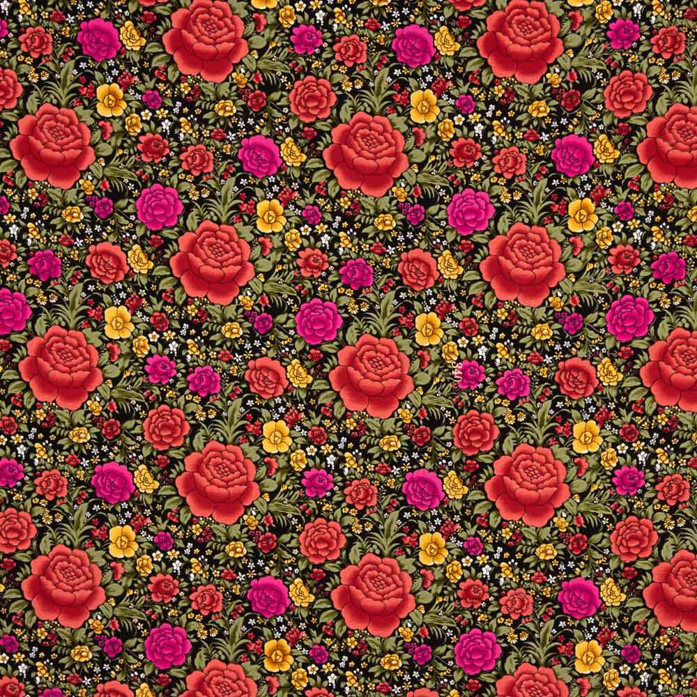 Crêpe Polyester Cretonne Royal Noir - Ribes y Casals