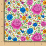 Crêpe Polyester Royal Bougainvillea Cretonne - Ribes y Casals