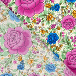 Crêpe Polyester Royal Bougainvillea Cretonne - Ribes y Casals