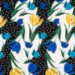 Trench Stretch Tulipes Bleu à Pois - Ribes y Casals