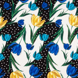 Trench Stretch Tulipes Bleu à Pois - Ribes y Casals