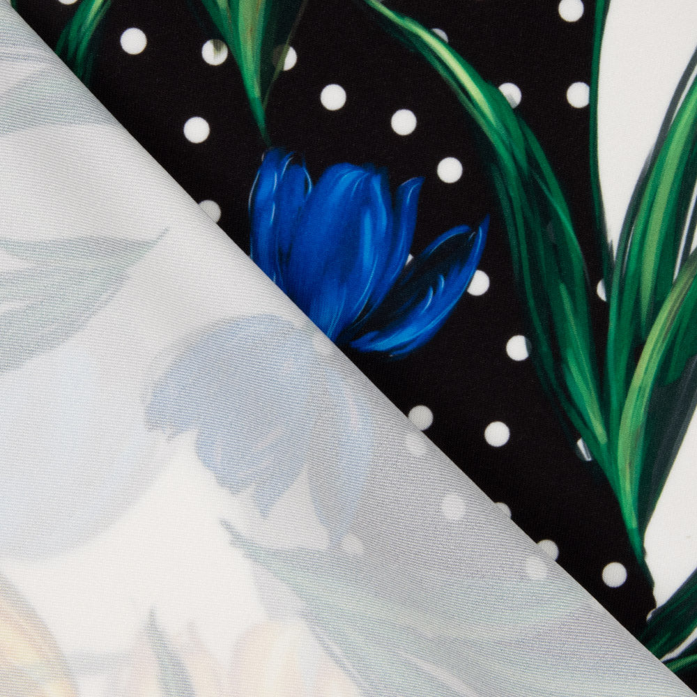 Trench Stretch Tulipes Bleu à Pois - Ribes y Casals