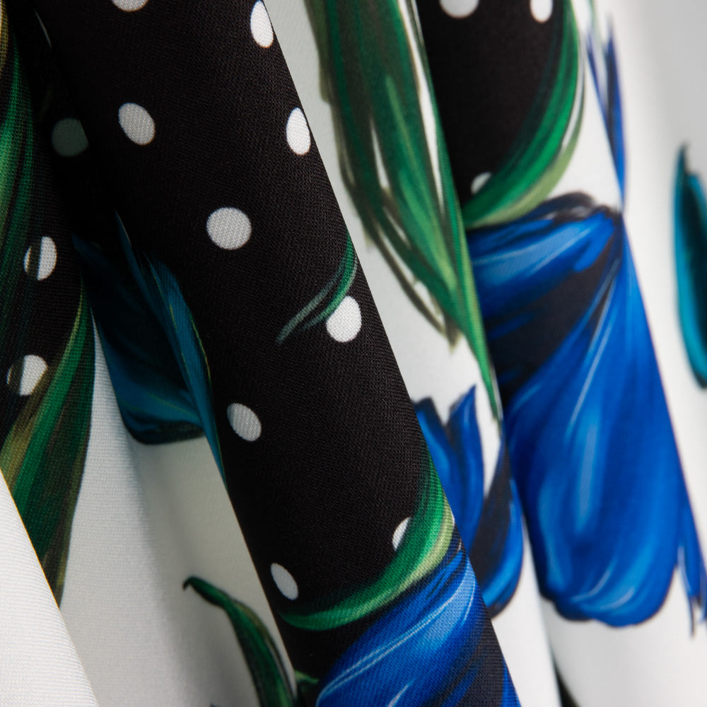 Trench Stretch Tulipes Bleu à Pois - Ribes y Casals