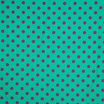 Gabardine Elastique Pois 17mm Vert-Bougainvillea - Ribes y Casals