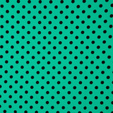 Retal Gabardina Elástica Lunares 17mm Verde-Negro 65x140 cm - Ribes y Casals