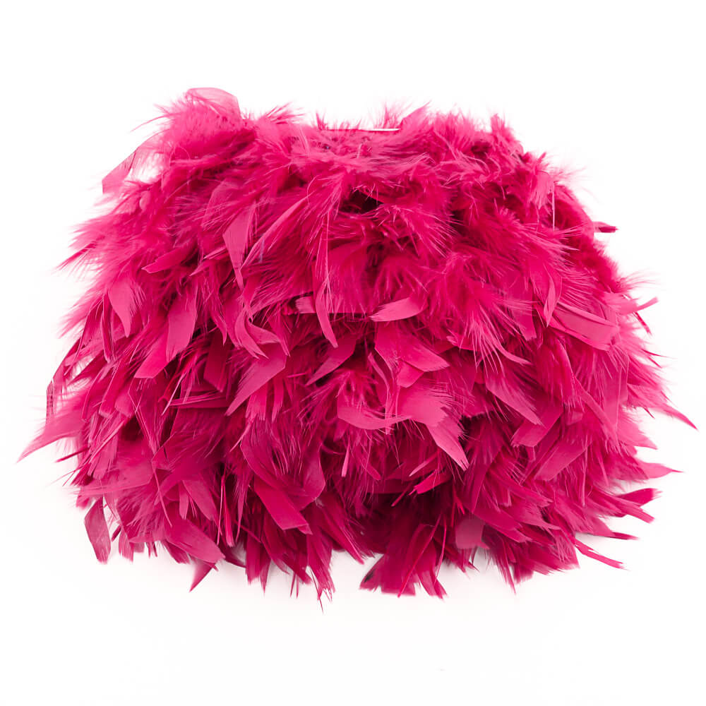 Flecos de Pluma Pavo Granate. - Ribes y Casals