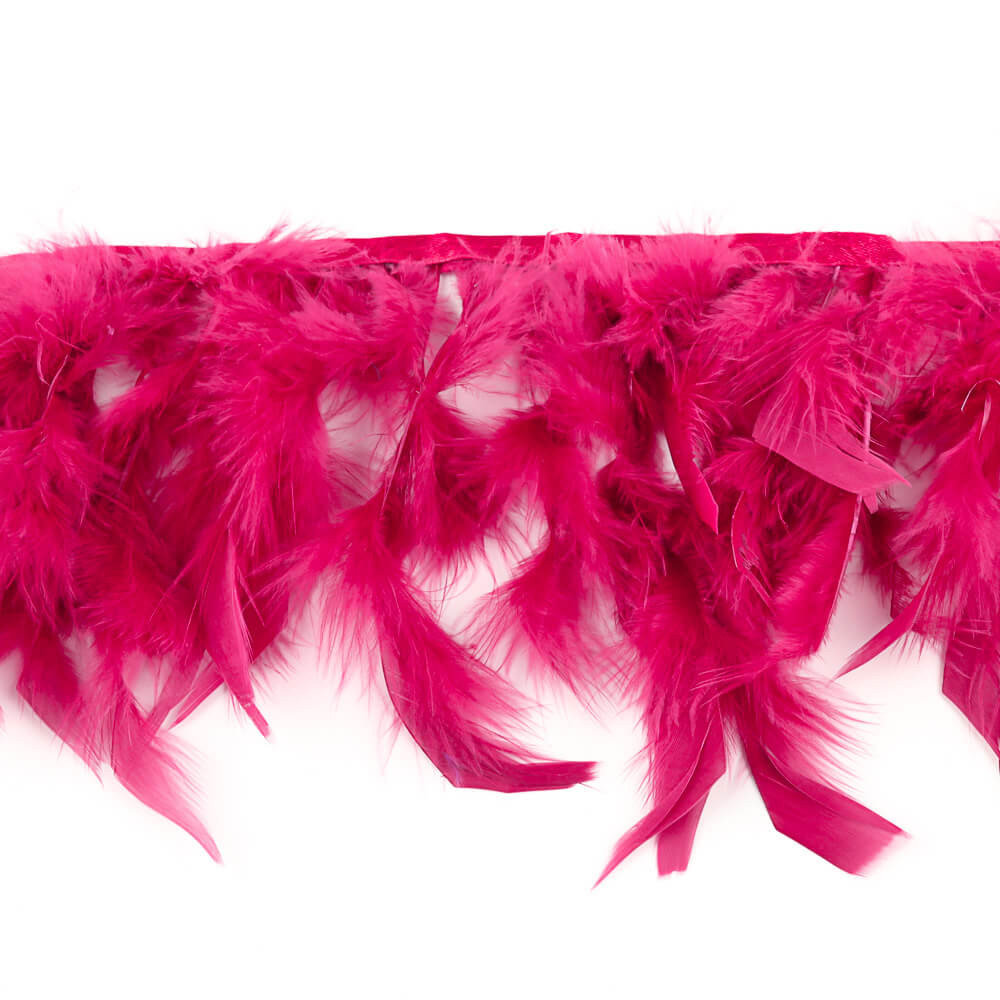 Flecos de Pluma Pavo Granate. - Ribes y Casals