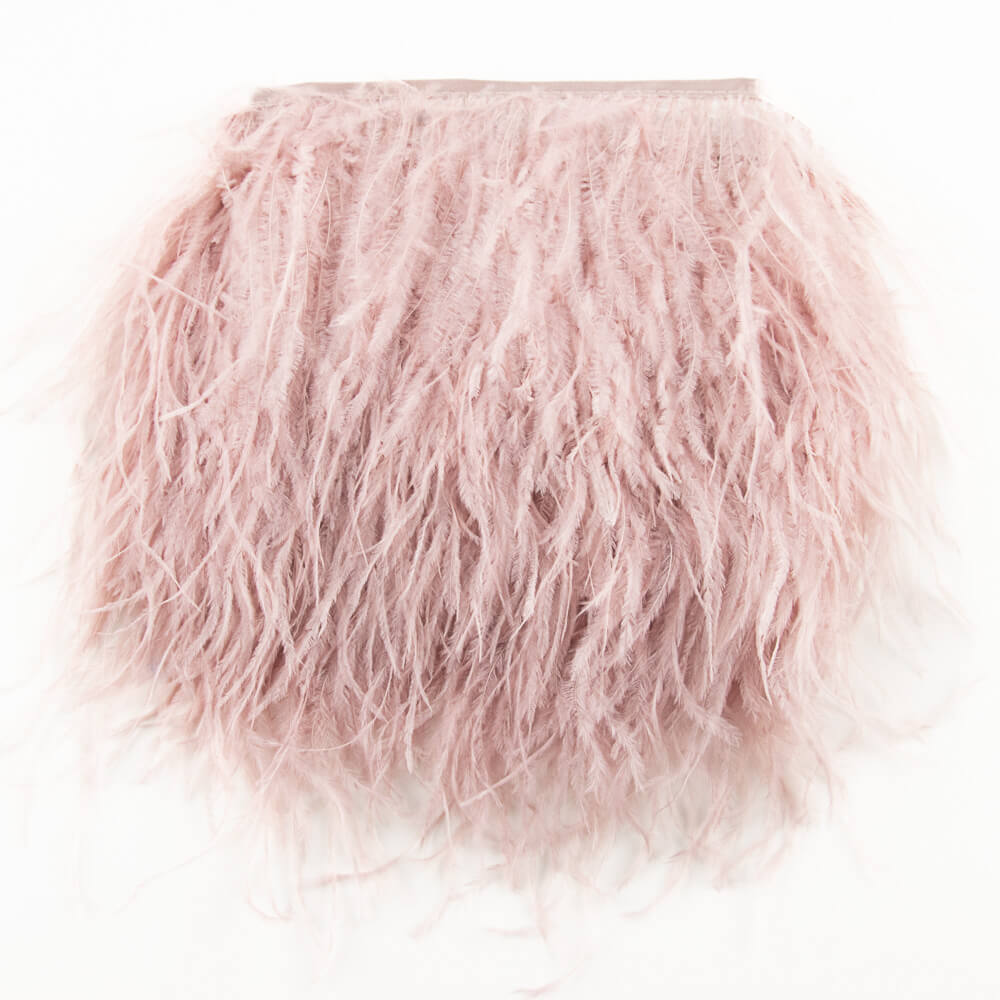 Galon Plumes Autruche Rose Pâle - Ribes y Casals