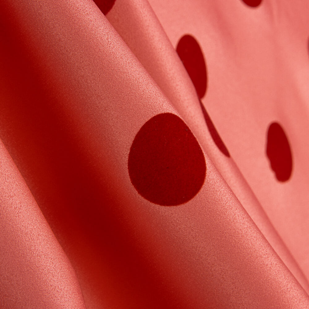 Fama Corail Pois Floqué Rouge 30mm - Ribes y Casals