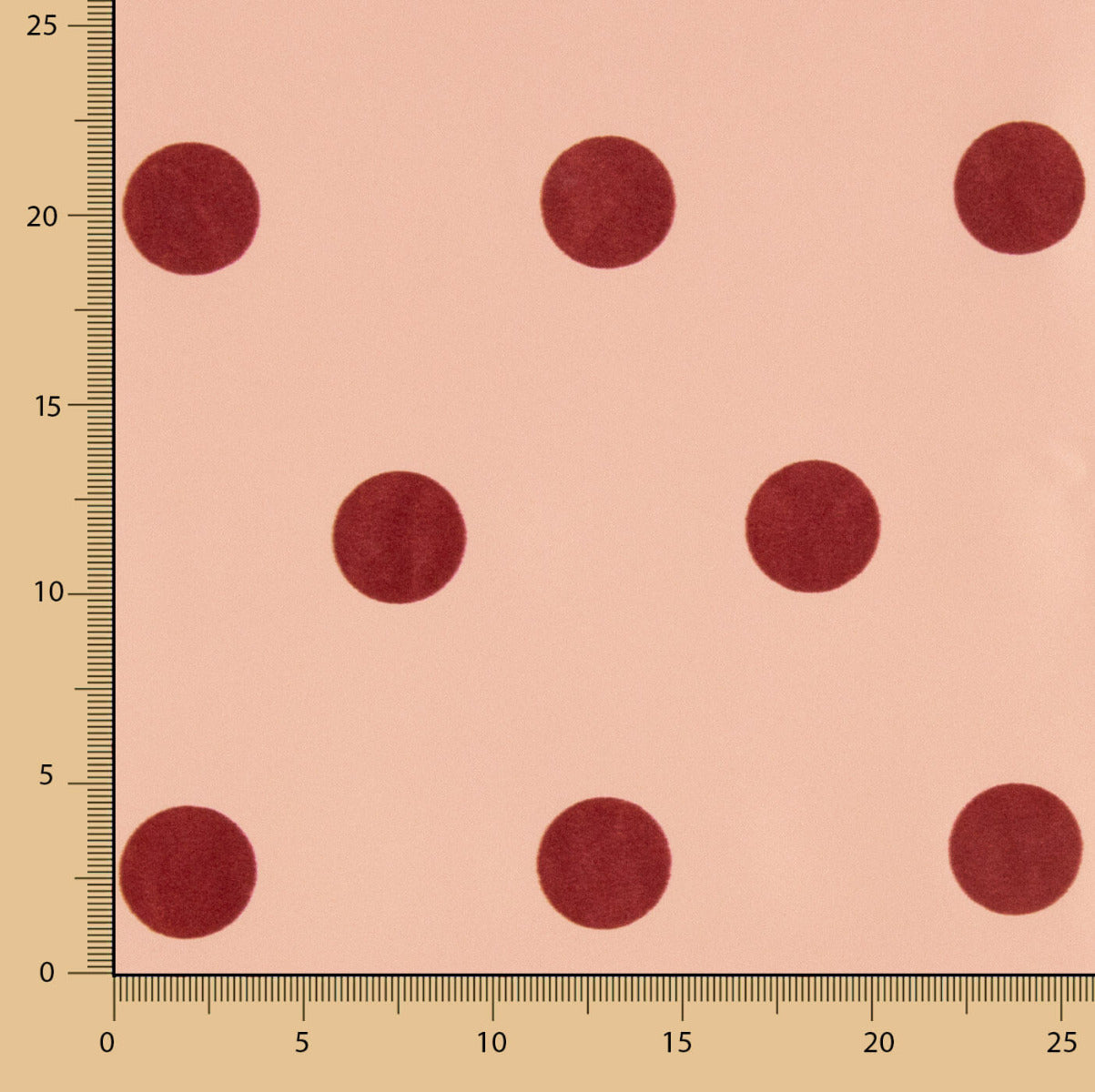 Fama Rose Clair Floqué Pois Rose 30mm - Ribes y Casals