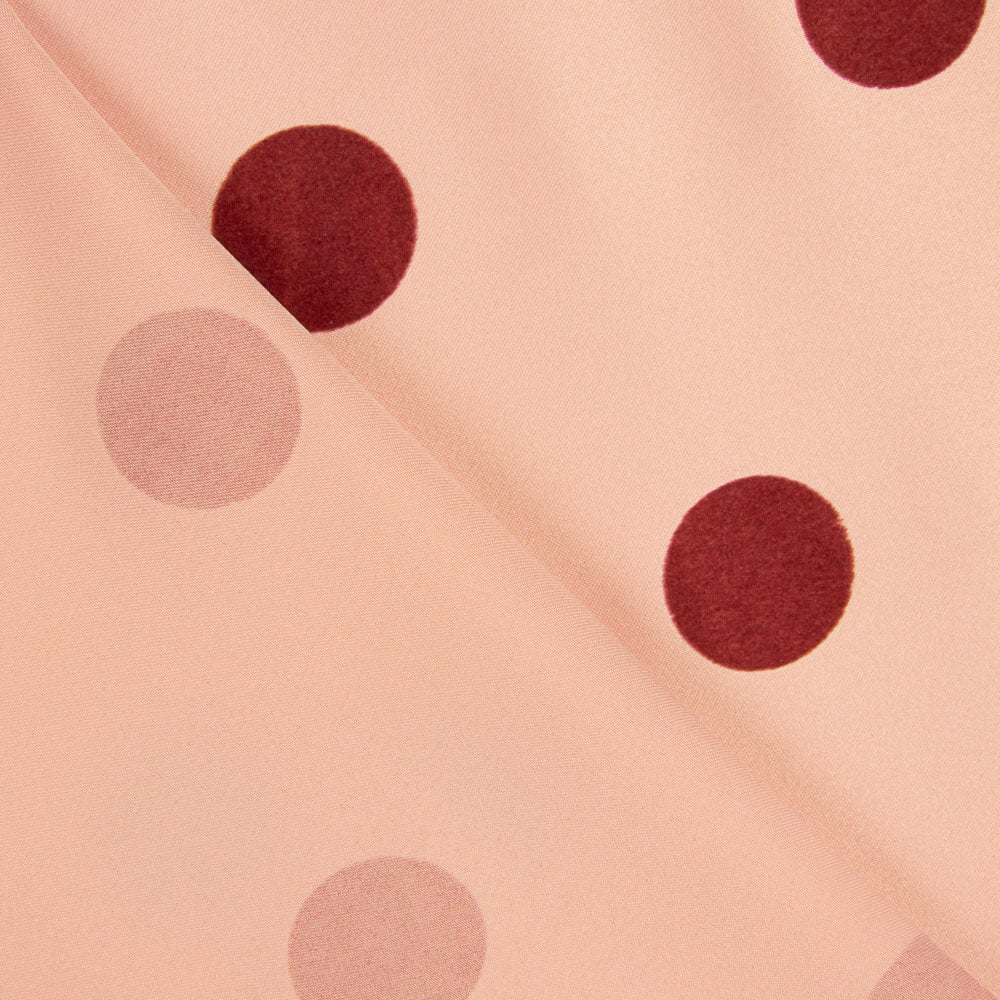 Fama Rose Clair Floqué Pois Rose 30mm - Ribes y Casals