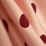 Fama Rose Clair Floqué Pois Rose 30mm - Ribes y Casals