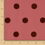 Fama Rhubarbe Points Roses Floqué Grenat 30mm - Ribes y Casals