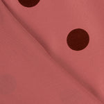 Fama Rhubarbe Points Roses Floqué Grenat 30mm - Ribes y Casals