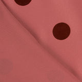 Fama Rhubarbe Points Roses Floqué Grenat 30mm - Ribes y Casals